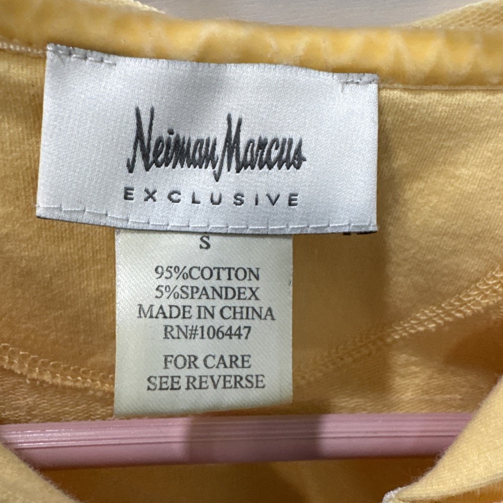 Neimann Marcus Yellow Track Suit Straight Leg, Full Zip Hooded Jacket Size Small - Picture 4 of 16